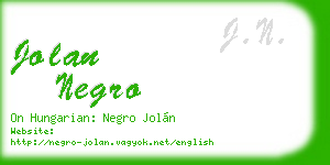 jolan negro business card